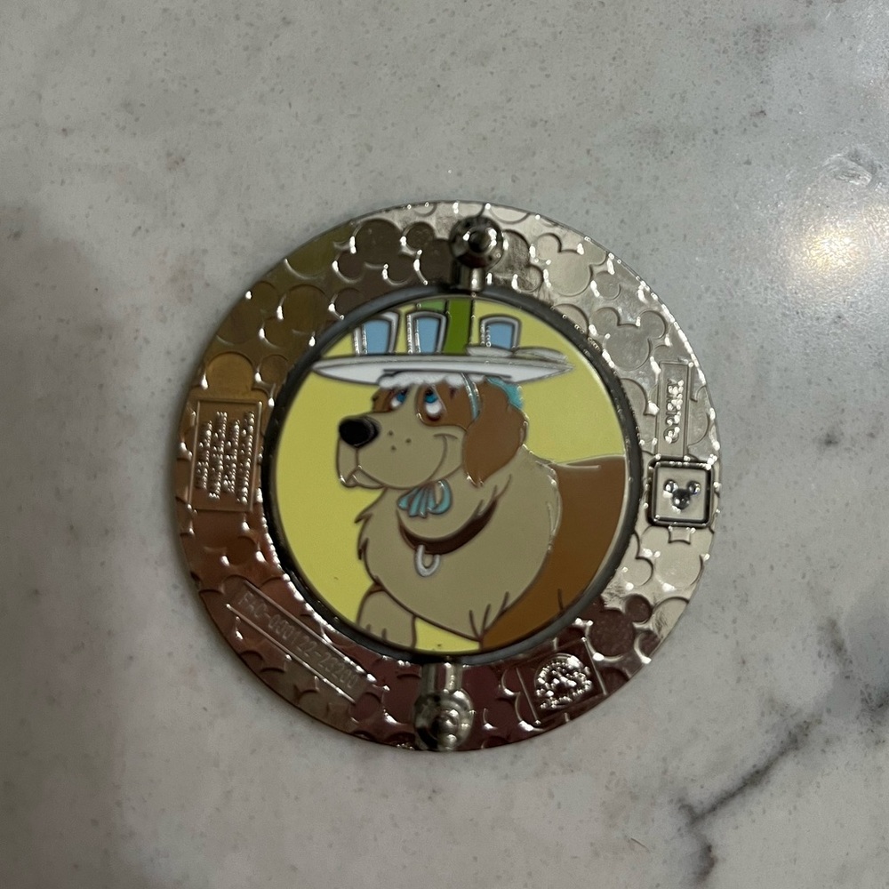 Disney Best Dog Pawrent Enamel Spinner Pin featuring Nana and Kids/Peter Pan - Picture 4 of 4